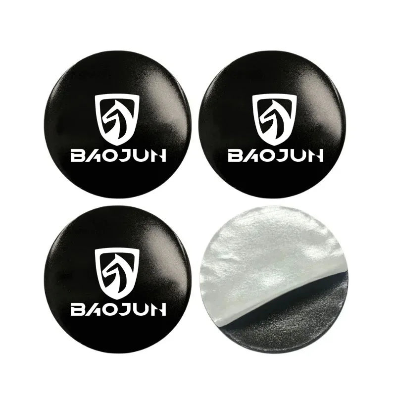 Tapacubos central para rueda de coche, calcomanía con logotipo y emblema, 56 mm, 60 mm y 65 mm, para Baojun 510, 730, 360, 560, RS-5, 530 y 630.
