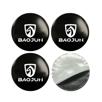 Tapacubos central para rueda de coche, calcomanía con logotipo y emblema, 56 mm, 60 mm y 65 mm, para Baojun 510, 730, 360, 560, RS-5, 530 y 630.