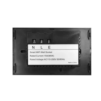 Enchufe inteligente de pared Melery Tuya Zigbee con monitorización eléctrica (EE. UU.), panel de cristal, temporizador y control remoto mediante aplicación (Google Home, Alexa).