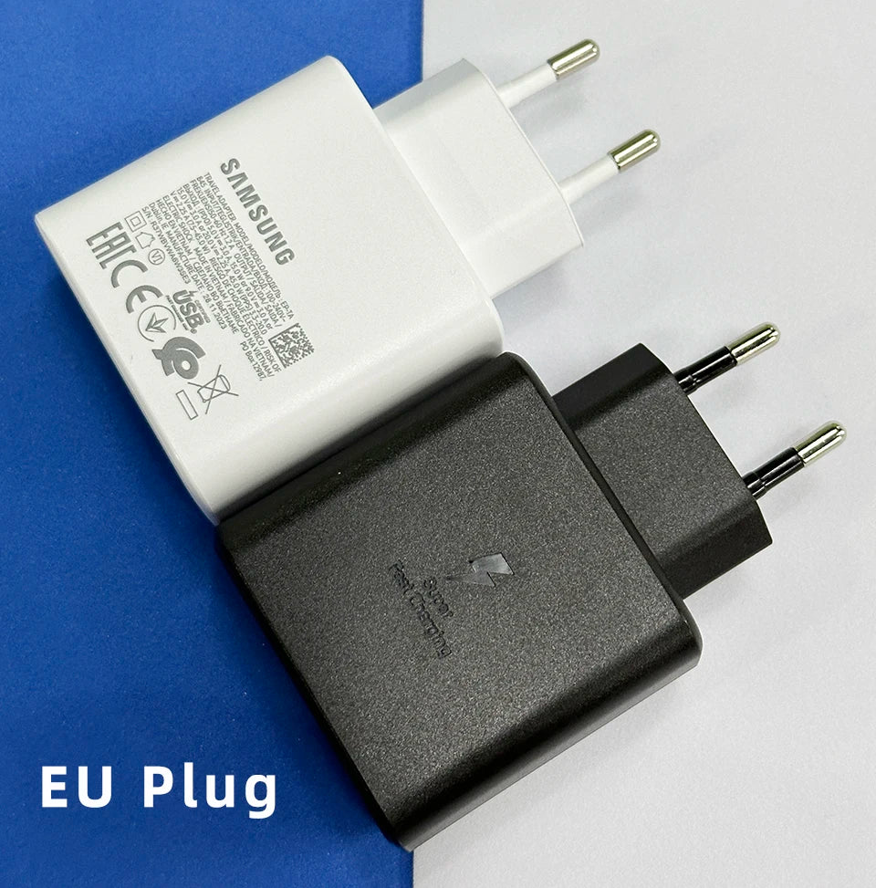 Cargador adaptador de corriente Samsung Ep-TA845 de 45 W, supercargador USB tipo C, carga rápida para Galaxy S25 Ultra, S24+, S23, A36, A56, M56, Tab S10+