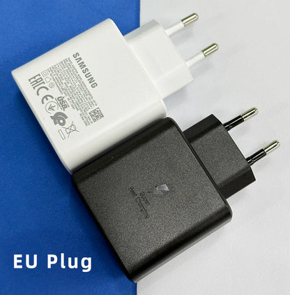 Cargador adaptador de corriente Samsung Ep-TA845 de 45 W, supercargador USB tipo C, carga rápida para Galaxy S25 Ultra, S24+, S23, A36, A56, M56, Tab S10+