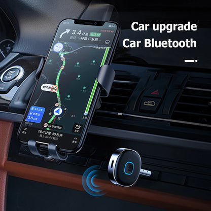 Adaptador receptor y transmisor de audio compatible con Bluetooth para coche para teléfono, MP3 y tableta. Receptor inalámbrico con cancelación automática de ruido.