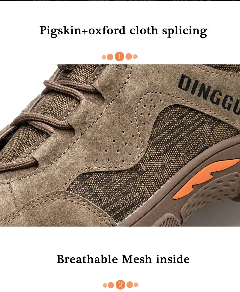 Calzado de seguridad de alta calidad para hombre, con puntera de acero, resistente a golpes y perforaciones. Botas de seguridad antipinchazos.