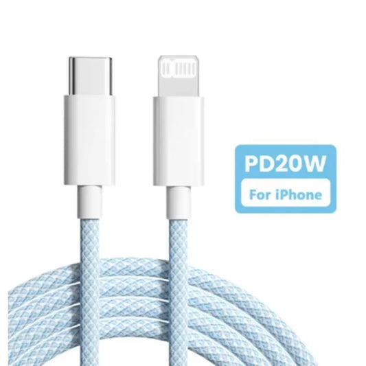 Cable USB C PD de 20 W para iPhone 14, 13, 12, 11 Pro Max, XS, 8 Plus, iPad, cable de carga rápida de 3 A, cable de datos tipo C para iPhone