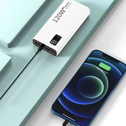Banco de energía Xiaomi de 500.000 mAh, alta capacidad, 120 W, carga rápida, cargador externo portátil para iPhone y Samsung.