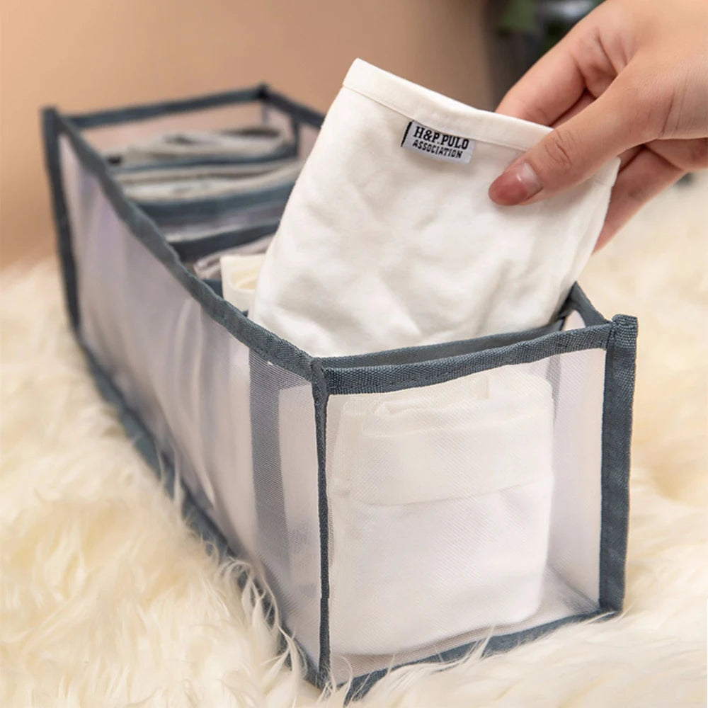 Organizadores de armarios, organizadores para el hogar, cajas para guardar ropa interior, sujetadores, calcetines y bragas, divisores de cajones para el hogar y el dormitorio.