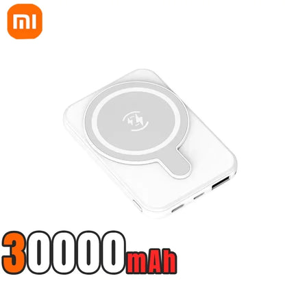 Cargador de batería externo portátil Xiaomi de 500.000 mAh con carga rápida inalámbrica y magnética para iPhone, Huawei y Samsung.