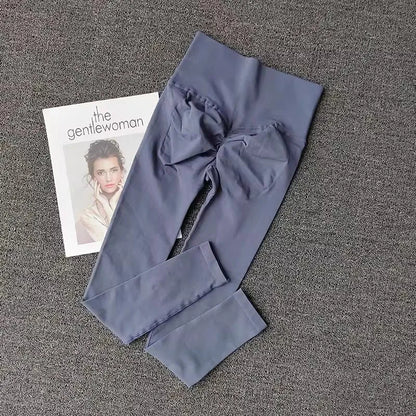 Pantalones de yoga deportivos sin costuras de cintura alta, leggings deportivos para levantar caderas, gimnasio, correr, de secado rápido, ajustados.