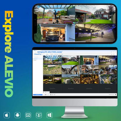 Cámara solar exterior ALEVIO, cámara de seguridad inalámbrica WiFi, 2.5K, ultra larga duración en espera, luz PIR, visión nocturna a color, detección por IA.