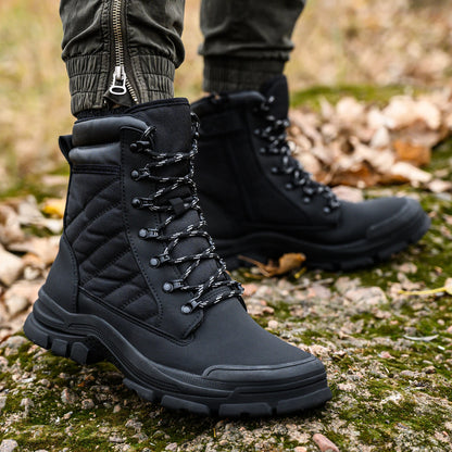 Botas de seguridad para hombre, botas militares para exteriores, resistentes a golpes y perforaciones, calzado industrial, botas con cremallera, botas indestructibles.