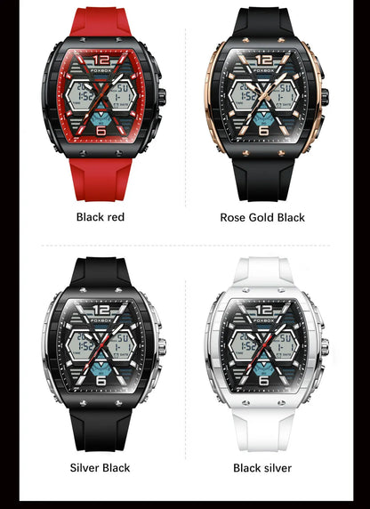 Reloj militar digital LIGE para hombre, resistente al agua hasta 50 m, LED, de cuarzo, deportivo, grande, Masculino