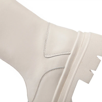 AIYUQI Women Chelsea Boots Genuine Leather 2025 New Warm Winter Boots Women Non Slip British Style Front Zipper Women Booties