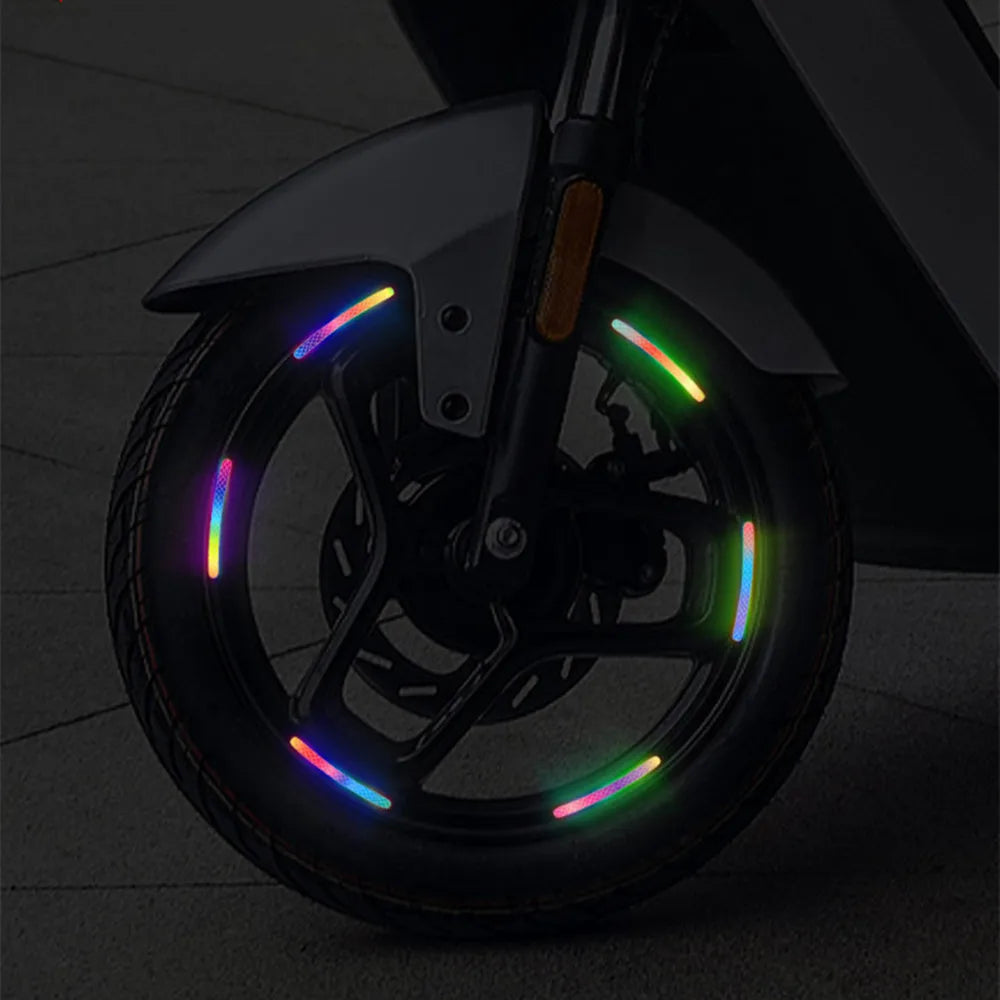 Cinta adhesiva de advertencia de apertura de seguridad con rayas reflectantes para buje de rueda universal de coche, accesorio exterior