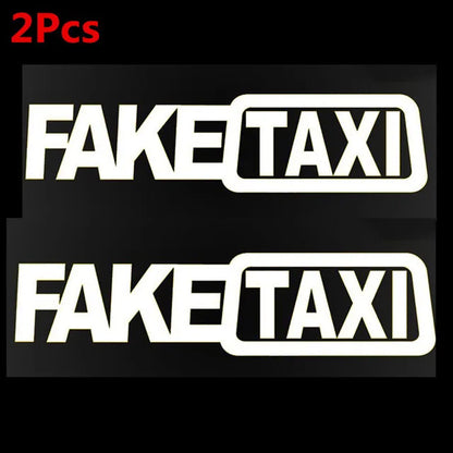 Pegatina divertida de taxi falso para coche, emblema de vinilo autoadhesivo universal para BMW, Ford, Toyota, VW, Honda, Kia, Opel y Kia.