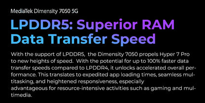 Teléfono móvil resistente HOTWAV Hyper 7 Pro 5G con cámara de 200 MP, Android 14, pantalla FHD+ de 6,6" a 120 Hz, 36 GB (16+20) de almacenamiento interno, 256 GB de almacenamiento externo, batería de 10800 mAh y carga rápida de 33 W.