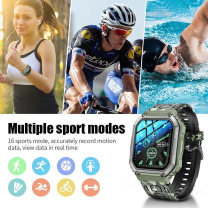 Reloj inteligente FOXBOX con seguimiento deportivo para Xiaomi, Android, GPS, militar, Bluetooth, llamadas, resistente al agua, para exteriores, 2024