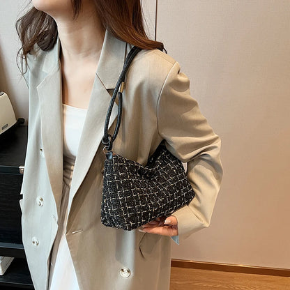 Bolso de hombro de invierno para mujer, bolso de mano con cremallera, bolso de mano informal de moda, bolso cruzado