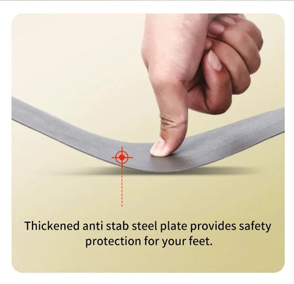 Botas de seguridad de lujo de caña alta en piel de vacuno para hombre, con puntera de acero, protección antiimpactos y antipinchazos, resistentes al desgaste.