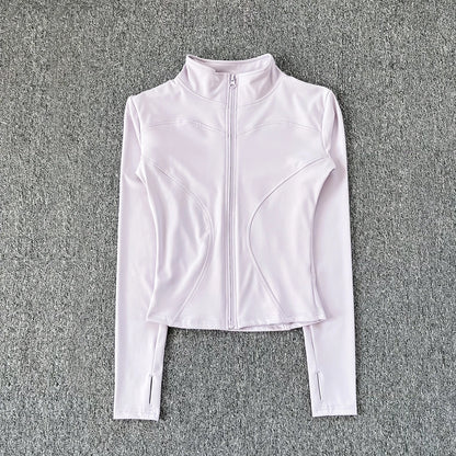Chaqueta deportiva de manga larga para mujer, abrigo de entrenamiento, ropa de entrenamiento de gimnasio, ropa deportiva de yoga