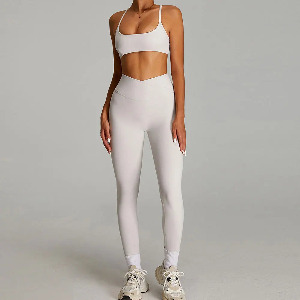 Conjunto deportivo de yoga para mujer mikeyoga, 2 piezas, secado rápido, ideal para gimnasio, correr y entrenar. Incluye ropa deportiva de manga corta para yoga.