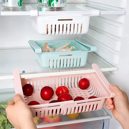 Organizador de refrigerador, caja de almacenamiento, creativo, multifuncional, cajón para refrigerador, para frutas, huevos, alimentos, contenedor de almacenamiento de plástico, estante
