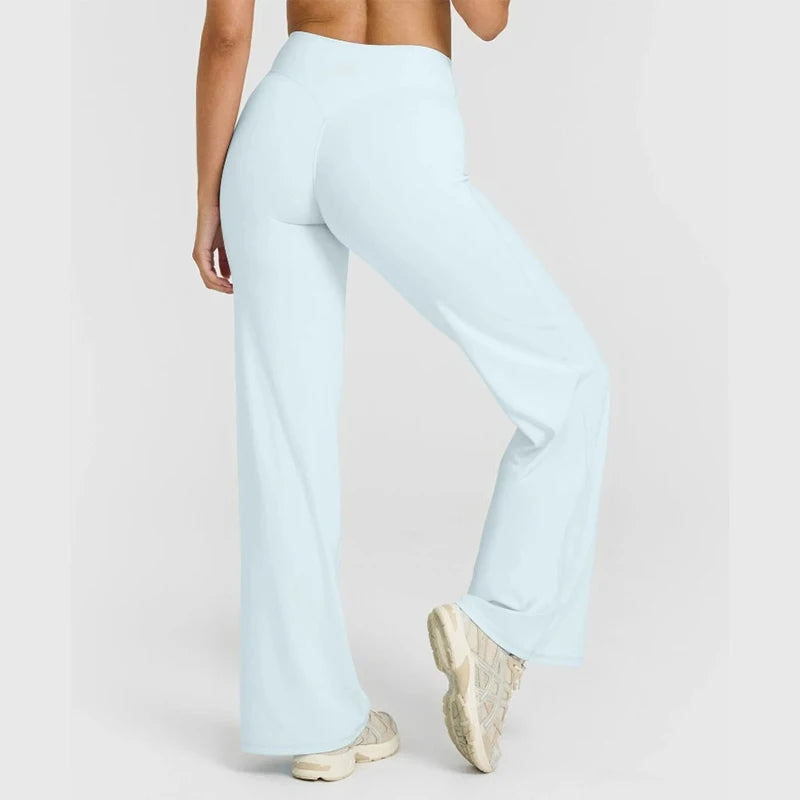 Pantalones rectos de tejido ultrasuave tipo mantequilla para mujer, pantalones de yoga de talle medio, mallas deportivas de tacto natural, leggings de pilates, pantalones deportivos para correr.