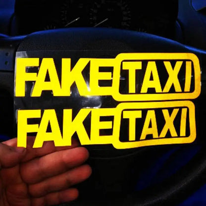 1/2 pegatinas reflectantes para coche, diseño de taxi falso, para VW Golf 4, Ford Focus 3, Toyota Auris, Seat Exeo, BMW E46, Honda.