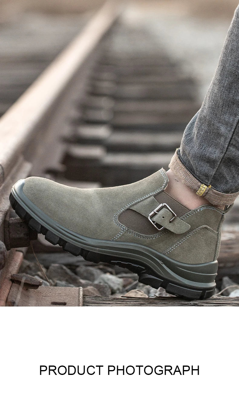 Zapatos de seguridad de moda con puntera de acero para hombre, zapatillas de trabajo, tenis de seguridad, protección industrial para los pies. Originales.