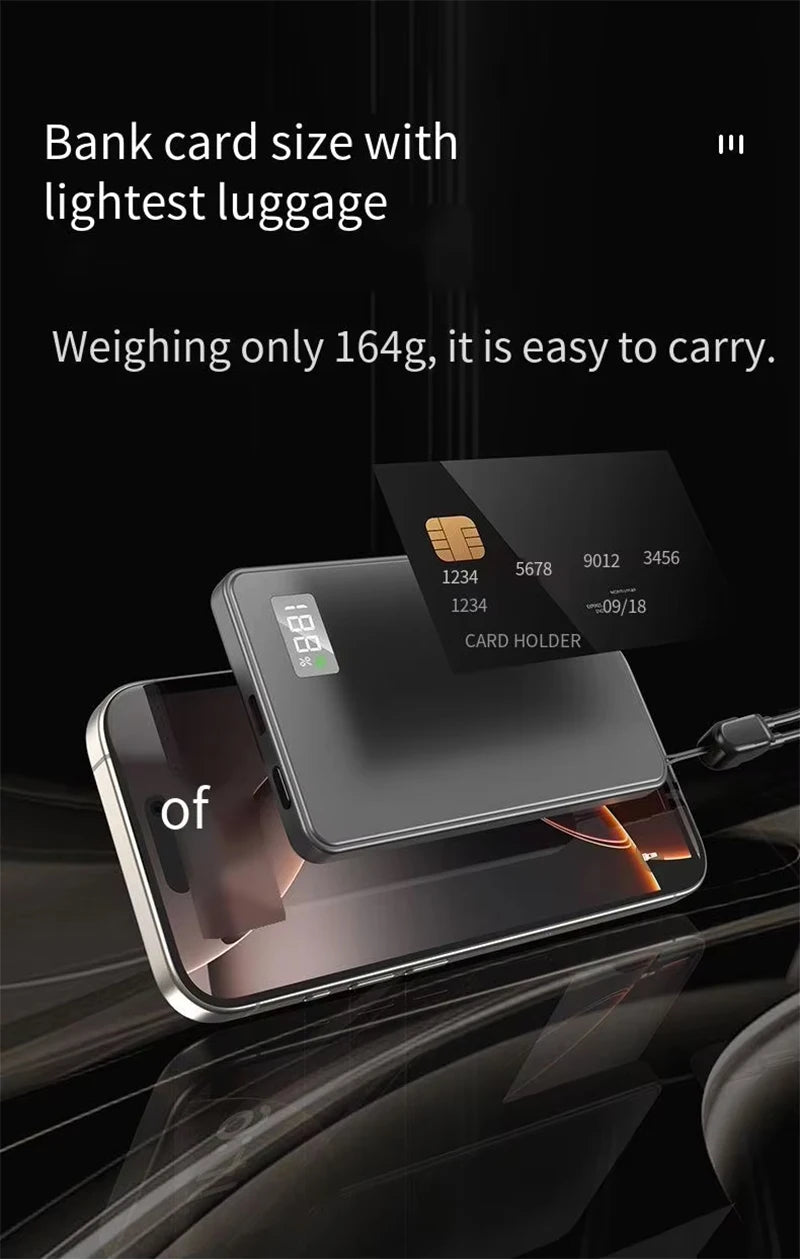 Batería externa portátil Xiaomi de 500.000 mAh, inalámbrica y magnética, PD22,5 W, carga rápida, compatible con Magsafe para iPhone y Samsung.