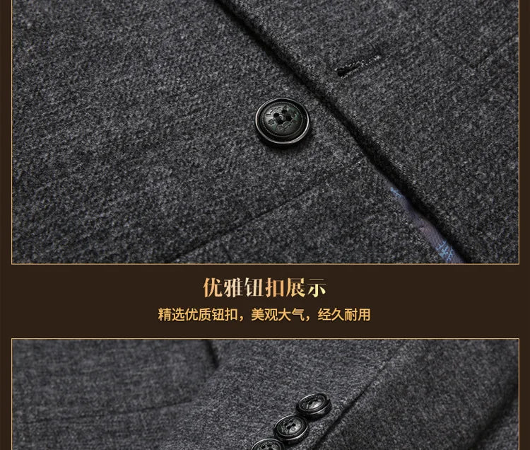 Abrigo de lana grueso con cuello tipo bufanda para hombre, ideal para otoño/invierno. Chaqueta de lana de alta calidad, estilo moderno y corte medio.