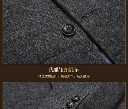 Abrigo de lana grueso con cuello tipo bufanda para hombre, ideal para otoño/invierno. Chaqueta de lana de alta calidad, estilo moderno y corte medio.