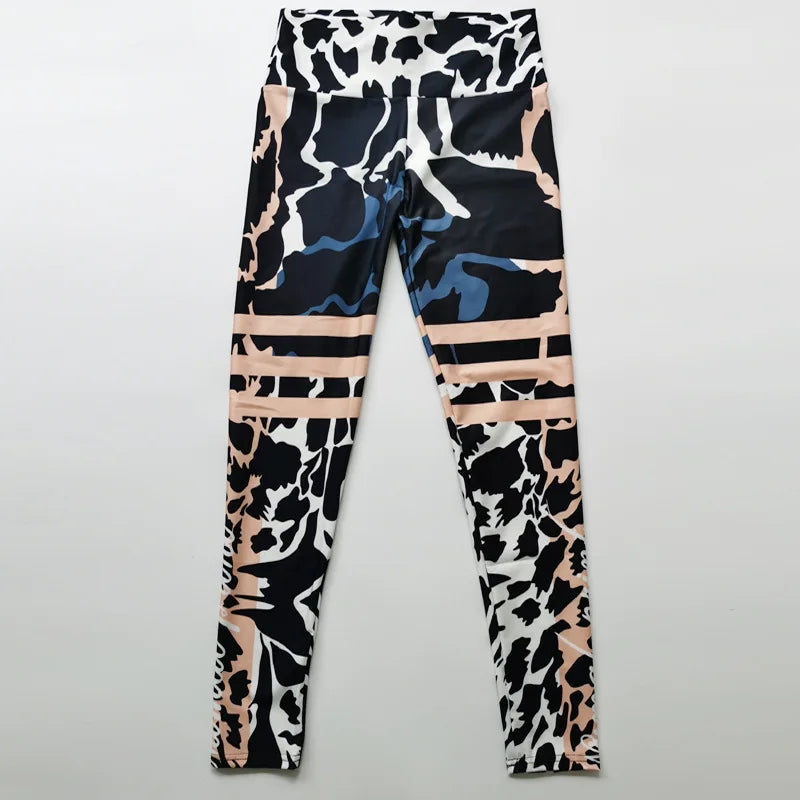 Pantalones de mujer con estampado 3D de rayas de leopardo, leggings deportivos push up para correr, pantalones ajustados, pantalones casuales para mujer, leggings de fitness para mujer