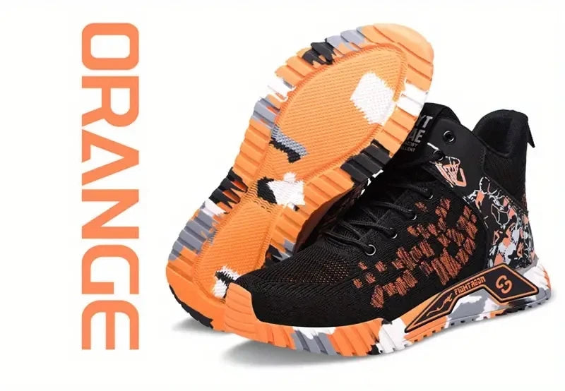 Zapatos de seguridad de caña alta con punta de acero para hombre y mujer, botas de seguridad indestructibles y antigolpes.