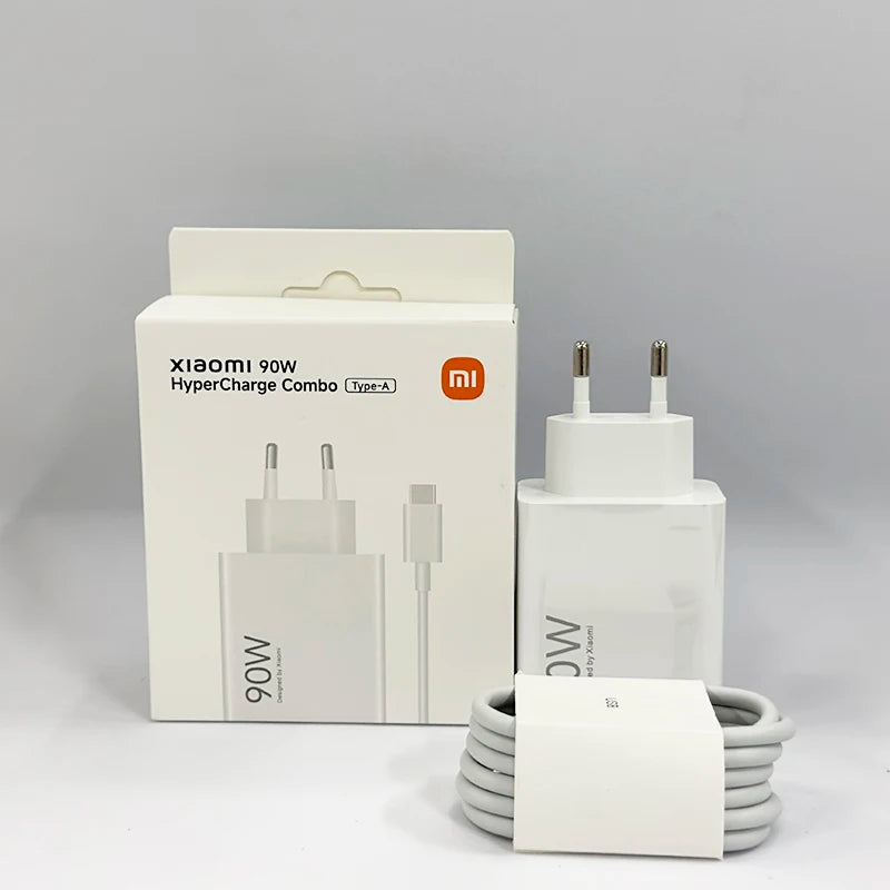 Xiaomi 90W Charger Fast Turbo Charging Wall Power Adapter 1M 6A Type C Cable Xiaomi Mi 15 14 Ultra Pro POCO X7 X6 Redmi Note 11T