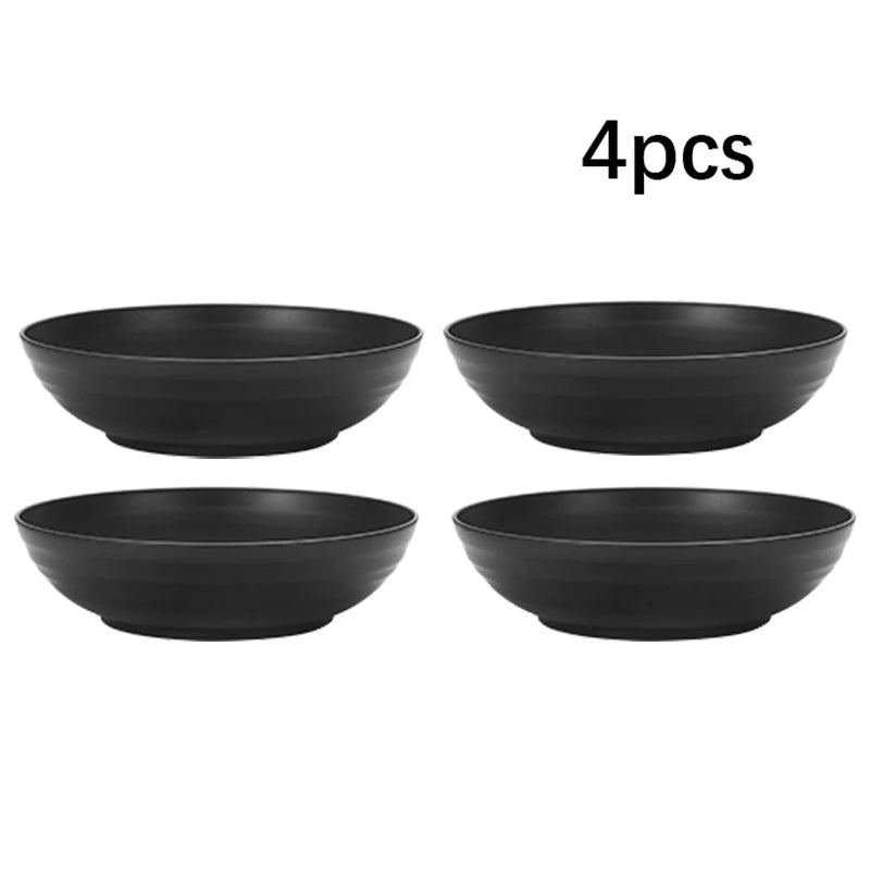Juego de cubiertos de plástico de 24 piezas, platos, tazas, platos de cena negros, juego de regalo para acampar al aire libre