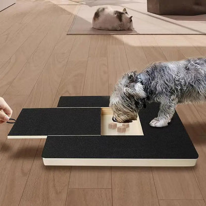 Tabla rascadora de madera para perros y gatos, extraíble para pulir uñas, con raspador de papel de lija.