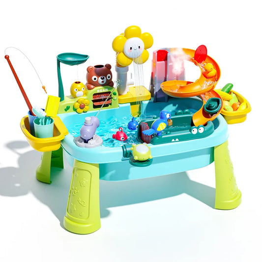 Juguetes de cocina para niños, eléctricos, divertidos, juego de agua, lavabo, pesca, lavavajillas, juego de rol para el hogar, juguete de educación temprana para bebés