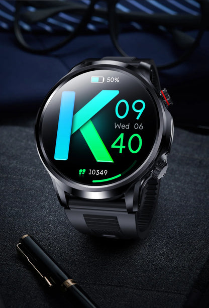 Reloj inteligente LIGE de 1,95 pulgadas con pantalla grande Ultra HD para hombre, llamadas Bluetooth, batería de 500 mAh, para deportes al aire libre y fitness, compatible con Android e iOS.