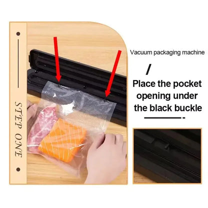 Máquina moderna de sellado al vacío para uso doméstico, pequeña máquina de sellado al vacío para envasado de alimentos, máquina de sellado de plástico fresco