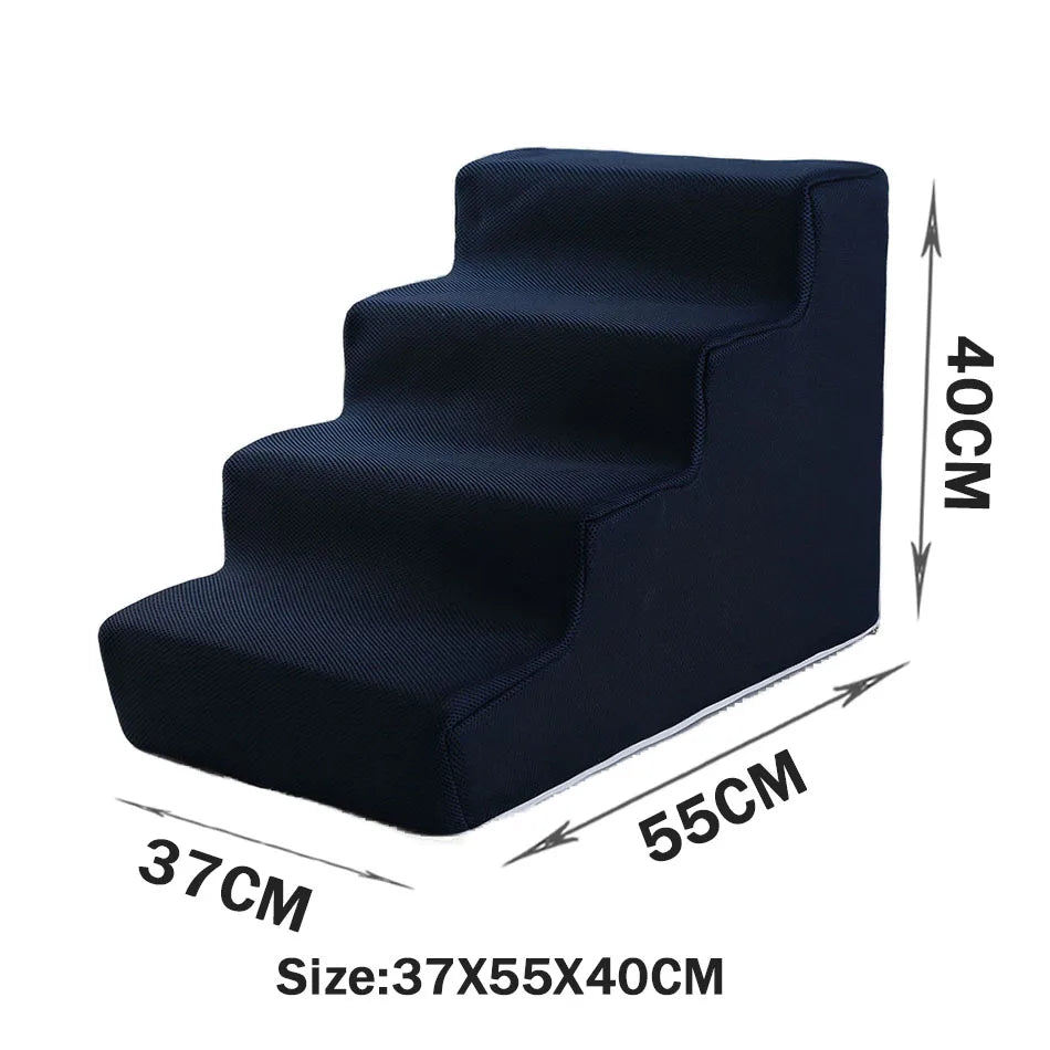 Escaleras para mascotas, juguetes para gatos y perros, escalera de 2, 3 y 4 escalones para perros, rampa para cachorros, escalera de esponja desmontable, accesorios para mascotas