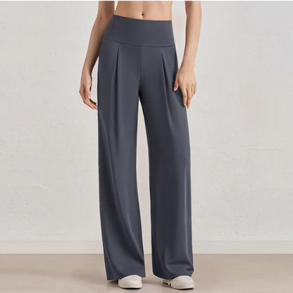 Pantalones de pierna ancha para mujer VITALINOVO, sin bolsillos, cintura alta, elásticos, holgados, tipo chándal, sensación de desnudez, informales, para estar en casa, yoga o entrenamiento, estilo palazzo.