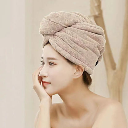 Toalla de secado rápido para cabello largo para mujer, toallas de microfibra suave, gorro de ducha, gorro de baño, gorro de secado rápido para cabello seco, turbante para mujer.