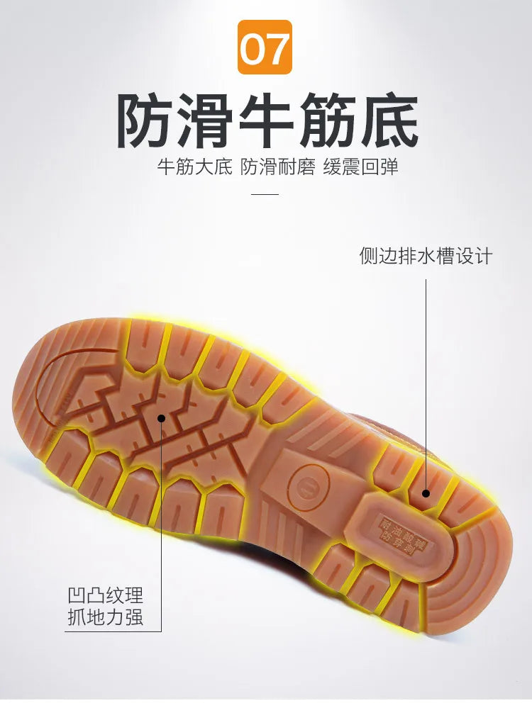 Calzado de seguridad laboral para hombres y mujeres. Antiaplastamiento, antiperforación, antideslizante y antiescaldaduras. Calzado de protección para soldadura eléctrica.