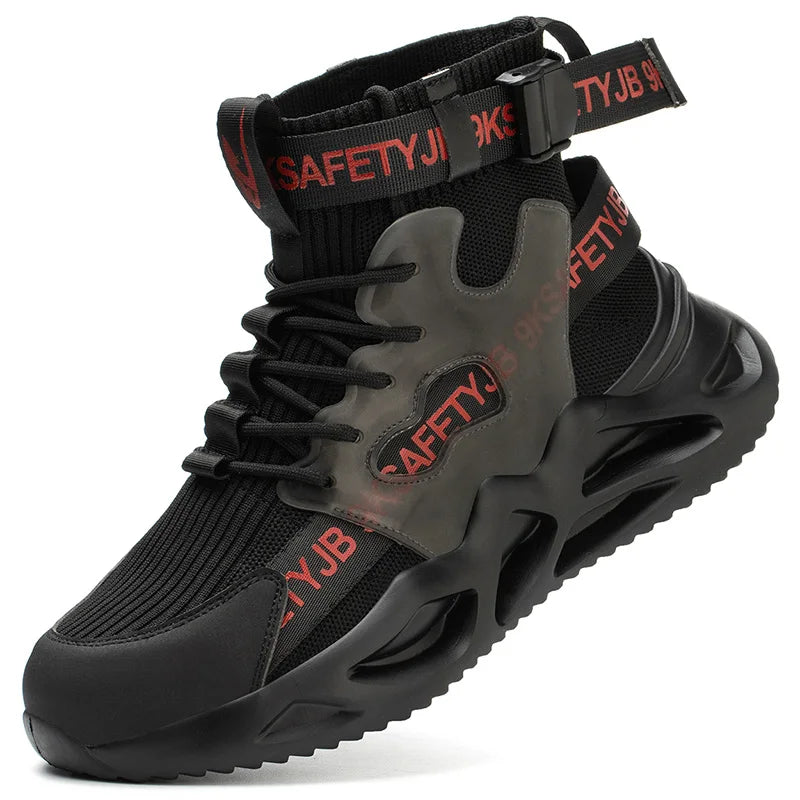 Zapatos de seguridad con puntera de acero para hombre y mujer, botas de trabajo ligeras, transpirables y cómodas, zapatillas de seguridad para la construcción industrial, botas para hombre.