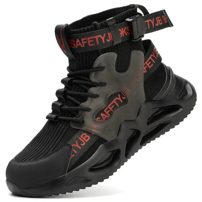 Zapatos de seguridad con puntera de acero para hombre y mujer, botas de trabajo ligeras, transpirables y cómodas, zapatillas de seguridad para la construcción industrial, botas para hombre.