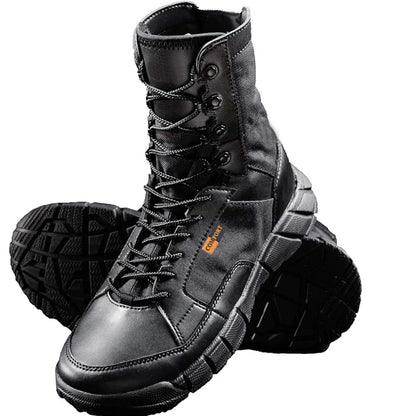 Botas tácticas ligeras para hombre, botas de combate, entrenamiento, con cordones, impermeables, para actividades al aire libre, senderismo y transpirables.