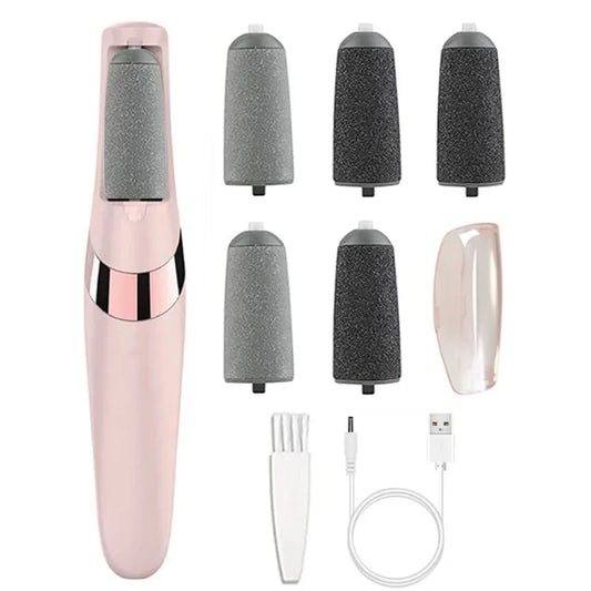 Lima electrónica para pies y removedor de tejido cicatrizante, color rosa