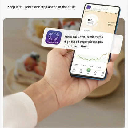 Sensor de glucosa CGM, monitor de glucosa en tiempo real 24 horas, probador, sensor de azúcar para diabetes, lanzador, monitores CGM de salud, sin contacto