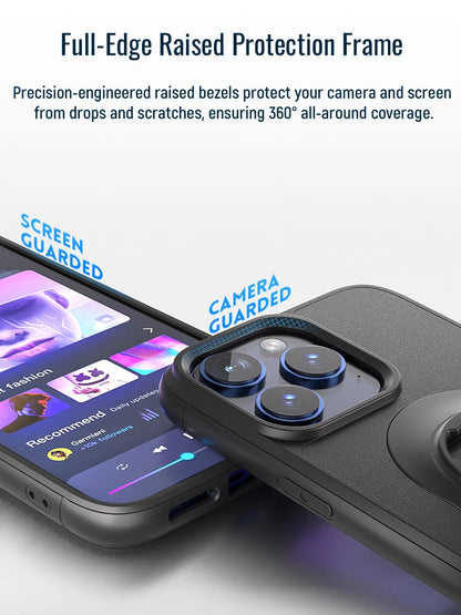 Funda a prueba de golpes para iPhone 16/15/14Plus/13/12/11 Pro/Xs Max/XR con soporte de bloqueo rápido y adaptador para soporte Quad Moto QL