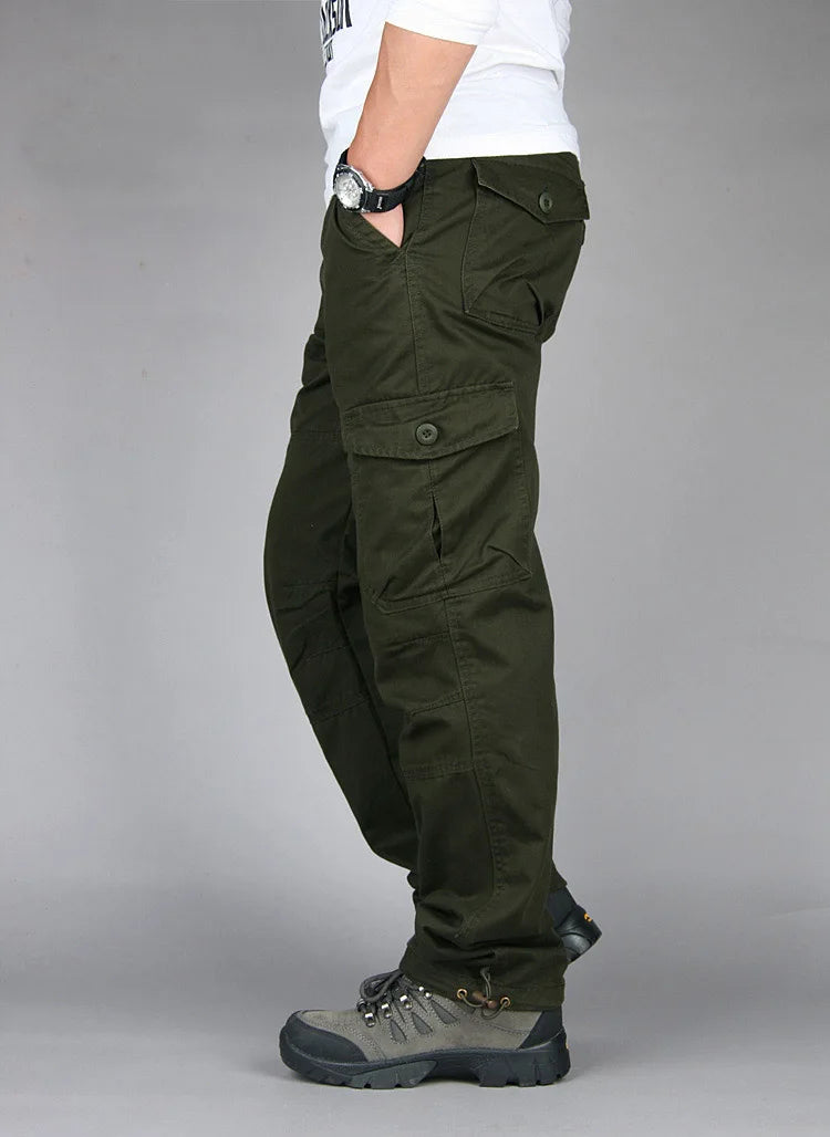 2025 New Autumn Cargo Pants Men Fashion Military Outdoors Man Trousers Long Warm Tactical Cotton Khaki Cargo Pants For Man
